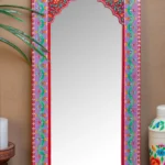 Wood-To-Cart Wooden handmade painted mirror frame / Aesthetic Mirror