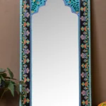 Wood-To-Cart Wooden handmade painted mirror frame / Aesthetic Mirror