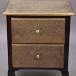 Wooden Hand Carved Side Table with 2 Drawers  / Chest of Drawers