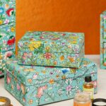 Hand-painted Jewellery Box / Wood design Box / set of 2 - (WTC-D-26)