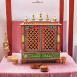 Beautiful Wooden Temple / Pooja Mandir for Home (24x12x30" & Multicolor)