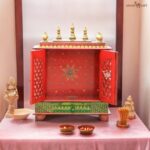 Beautiful Wooden Temple / Pooja Mandir for Home (24x12x30" & Multicolor) - Image 3