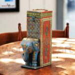 Wood To Cart® Unique Handcrafted Wooden Elephant Wine Bottle Holder Box