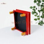 Wood To Cart® Yellow Color Wooden Puja Chowki/Bajot | Handcrafted Mandir Stand for Pooja, Home Temple, Festivals, Religious Rituals & Décor – Traditional Wooden Bajot - Image 2